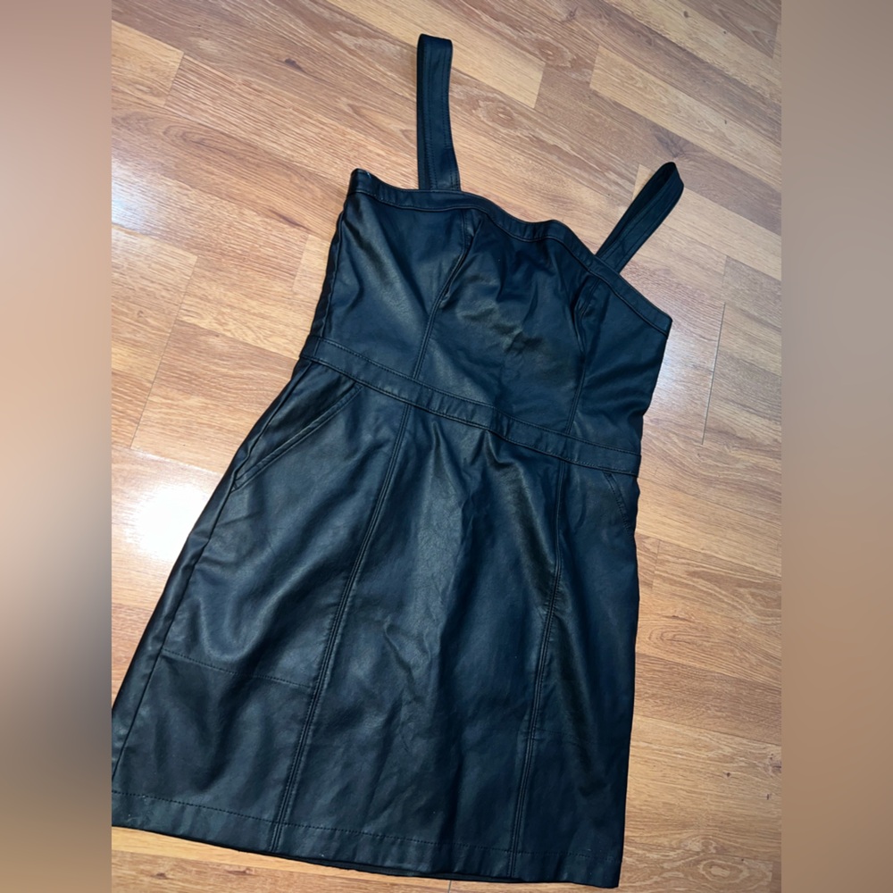 Abercrombie & Fitch Black Leather Dress - Picture 2 of 4